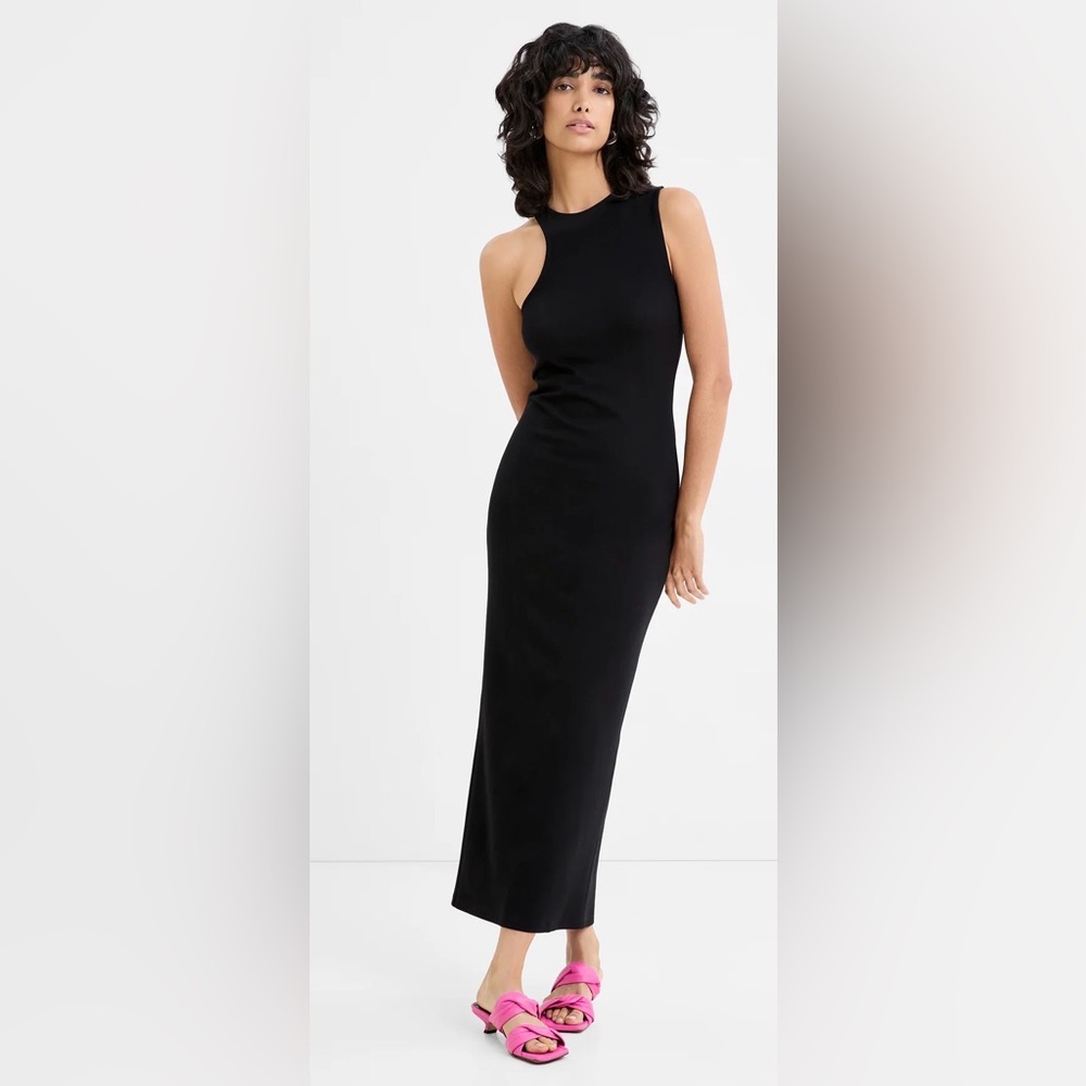 MARELLA Black Ponte Sleeveless Halter Dress - Size M